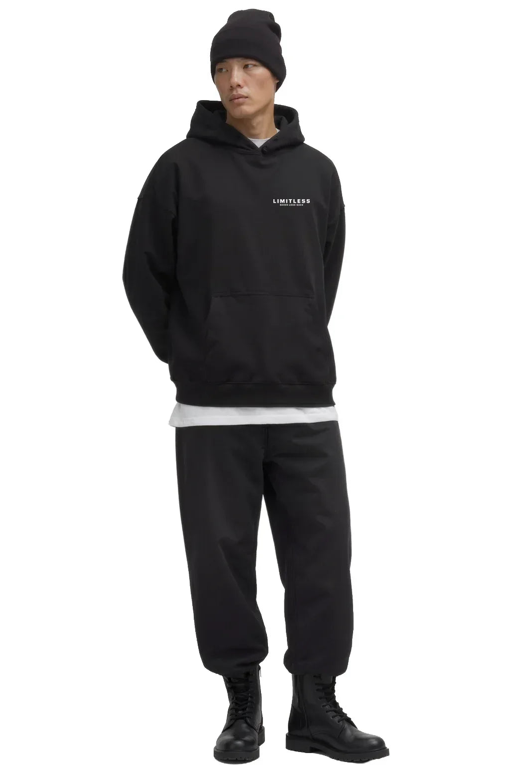 Men's BKL/WHT Limitless Hoodie - Grind n Flow