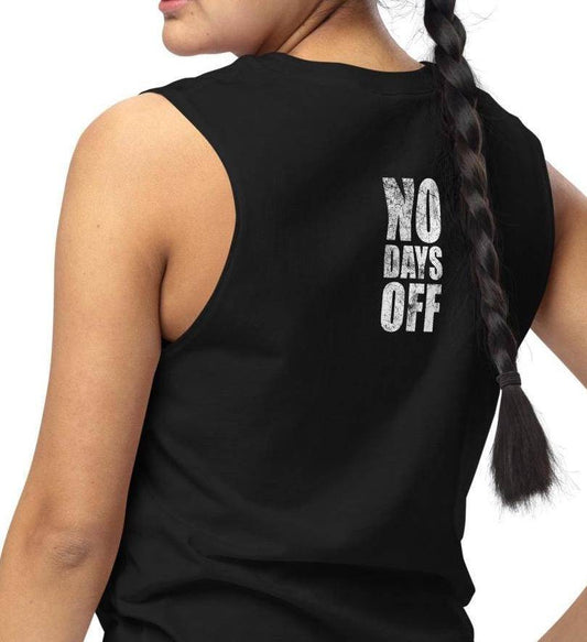 Gym Shirt Women | NO DAYS OFF Gym workout shirt  | Workout clothing for women | Top | Workout Muscle Tank top | Workout shirt mom
