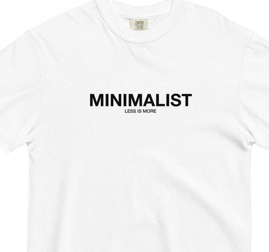 Minimalist womens tshirts, Minimalist  Less is more heavyweight t-shirt | minimalist tshirts, minimalist gifts for her, fashion shirt