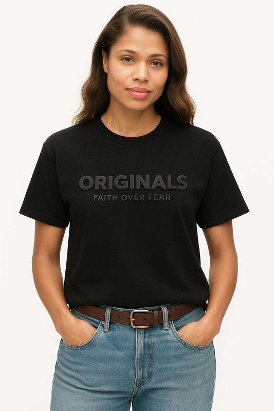 Faith Over fear T-shirt for women, Originals Faith Over Fear 3D print minimalist fashion tee, Women's t-shirts, graphic tees for women